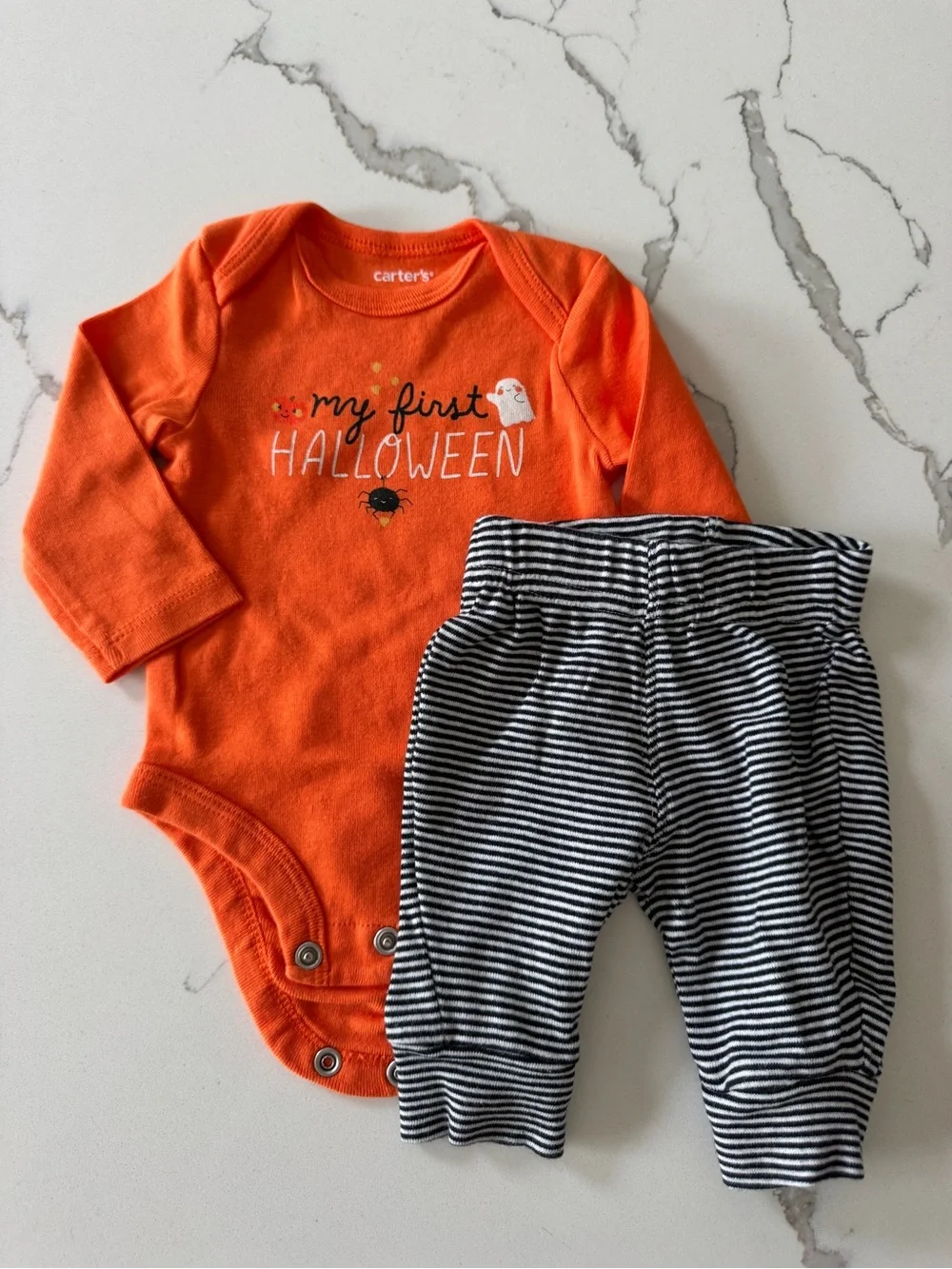 Carter's Baby Halloween Footie Set - Black, Orange & White